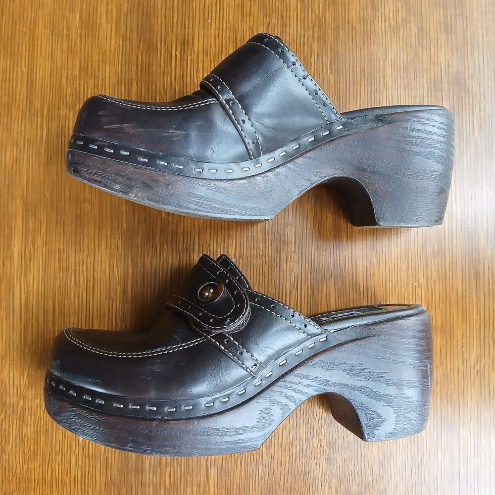 Vintage l.e.i. CLUTTCH Chunky Clogs Mules Size 8